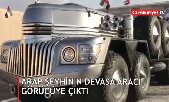 Arap şeyhinin 10 tekerlekli devasa arazi aracı görücüye çıktı