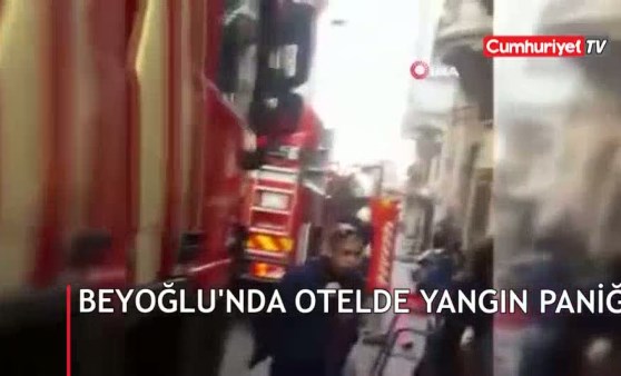 Beyoğlu'nda otelde yangın paniği