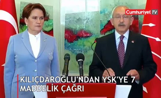 Kılıçdaroğlu'nda YSK'ye 7 maddelik çağrı