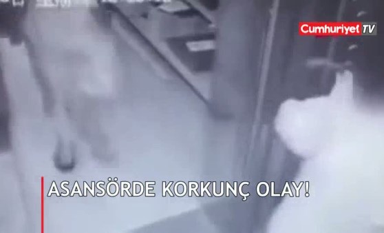 Asansörde akıllara durgunluk veren görüntüler