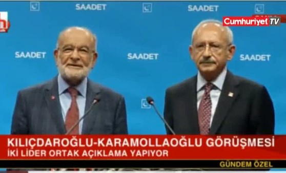 Karamollaoğlu ve Kılıçdaroğlu'ndan ortak açıklama