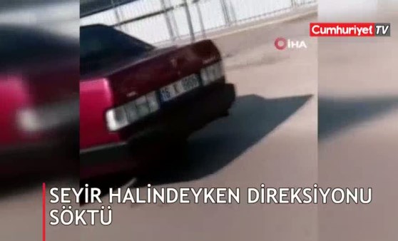 Seyir halinde direksiyonu söktü!