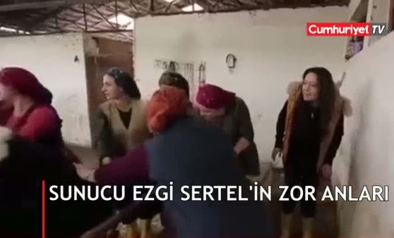 Sunucu Ezgi Sertel'in zor anları