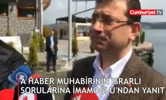 Yandaş A Haber muhabiri ısrarla sordu, İmamoğlu tek tek yanıtladı