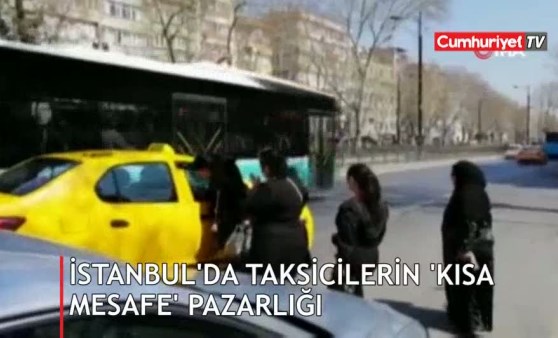 Cep telefonuyla görüntülendi: Bu saydığım üçüncü taksi!