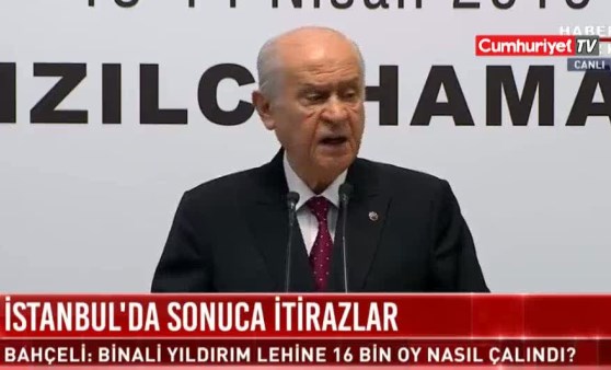 Bahçeli: İstanbul'da seçim tekrarı çözüm olabilir