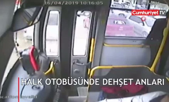 Halk otobüsünde dehşet anları! (16.04.2019)