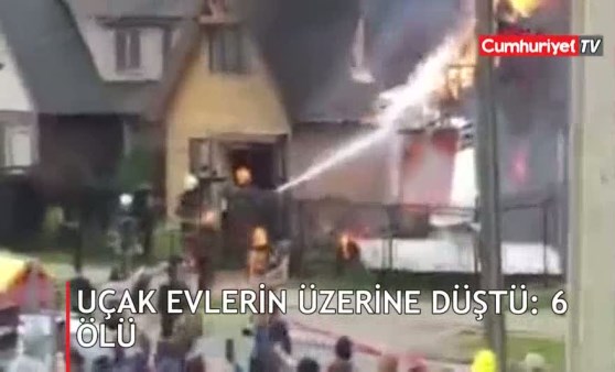 Uçak evlerin üzerine düştü: 6 ölü!