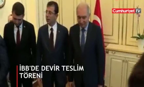 İstanbul Büyükşehir Belediyesi'nde devir teslim töreni