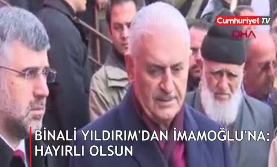 Binali Yıldırım'dan İmamoğlu'na: Hayırlı olsun (19.04.2019)(Video Haber)