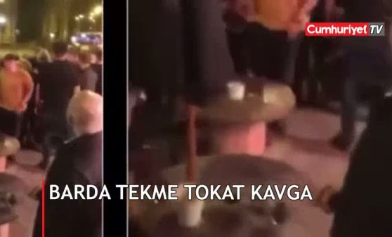 Barda tekme tokat kavga etti