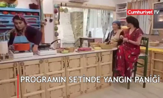 Programda alevler çıktı! İşte panik dolu anlar