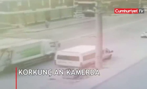 Korkunç an kamerada: Çöp topladığı sırada...