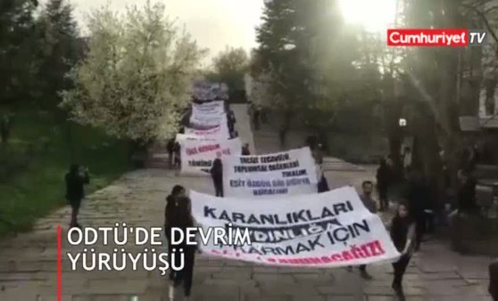 ODTÜ'de 'devrim yürüyüşü'