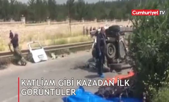 İzmir'deki katliam gibi kazadan ilk görüntüler