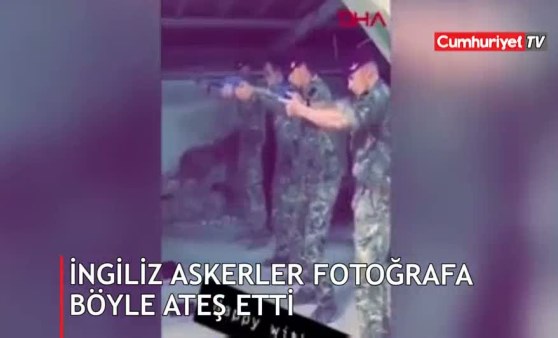 İngiliz askerler böyle ateş etti! Sosyal medyada büyük tepki çekti