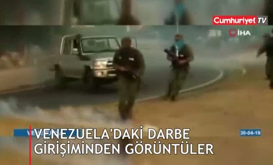 Venezuela'daki darbe girişiminden görüntüler