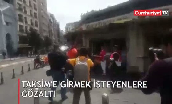 Taksim'e girmek isteyen 2 kişiye gözaltı