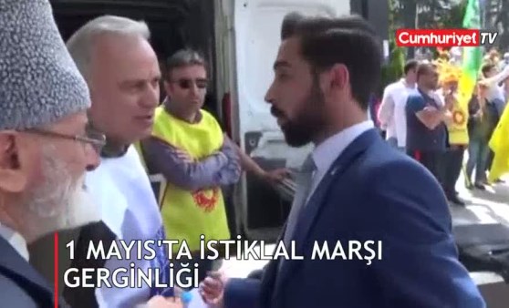 1 Mayıs'ta İstiklal Marşı gerginliği (01.05.2019)(Video Haber)