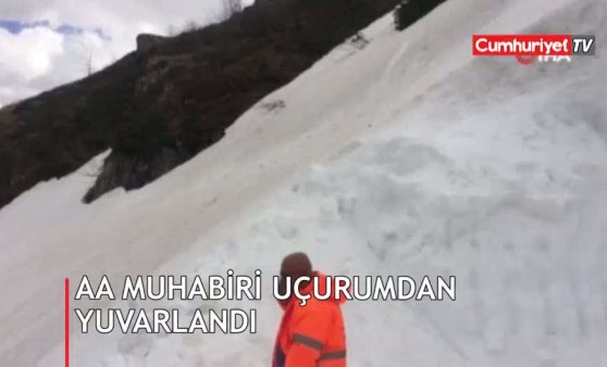 AA muhabiri uçurumdan yuvarlandı (10.05.2019)(Video Haber)