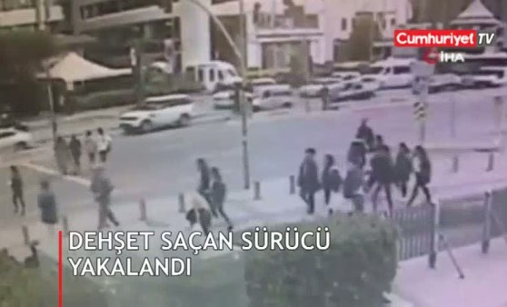 Şişli’de genç kıza çarparak dehşet saçan sürücü yakalandı