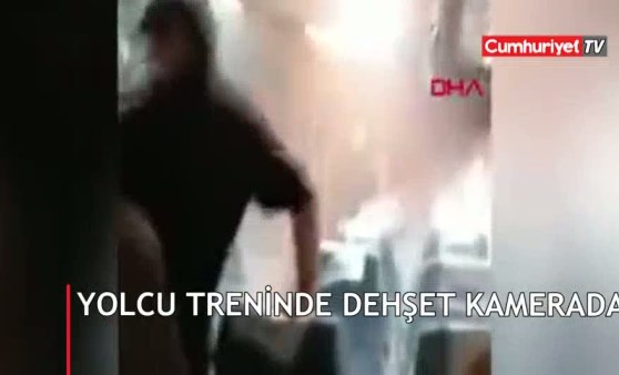 Şili'de yolcu trenindeki dehşet kamerada