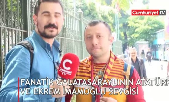 Fanatik Galatasaraylının Atatürk ve Ekrem İmamoğlu sevgisi