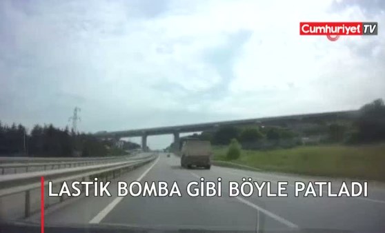 İşte o an... Seyir halinde bomba gibi patladı!