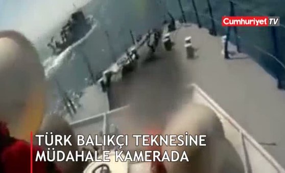 Türk balıkçı teknesine müdahalede yeni görüntüler ortaya çıktı