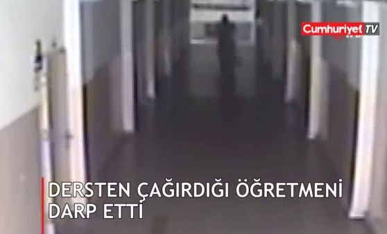 Dersten çağırdığı öğretmeni darp etti!