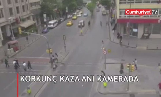 Şişli’de feci kaza kamerada