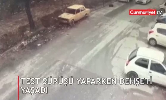 Otomobili ile test sürüşü yaparken dehşeti yaşadı