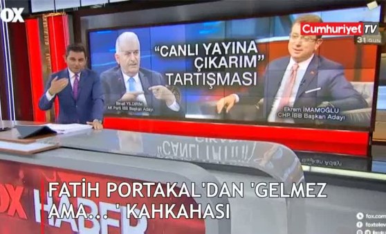 Fatih Portakal'dan canlı yayında 'Gelmez ama...' kahkahası