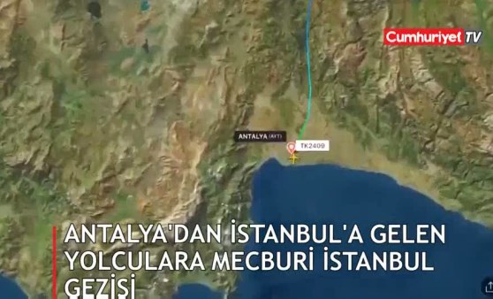 Antalya'dan İstanbul'a gelen yolculara mecburi İstanbul gezisi