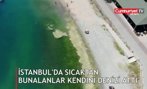 İstanbul'da sıcaktan bunalanlar kendini denize attı