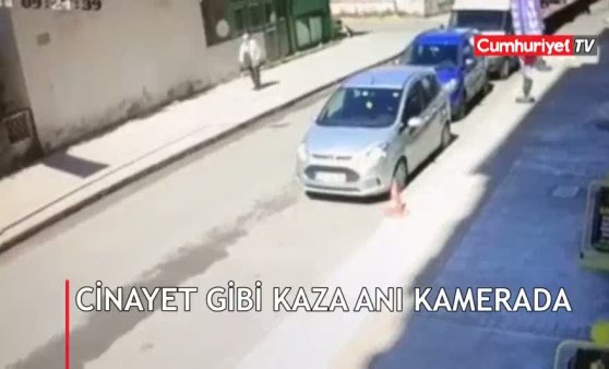 Cinayet gibi kaza anı kamerada!