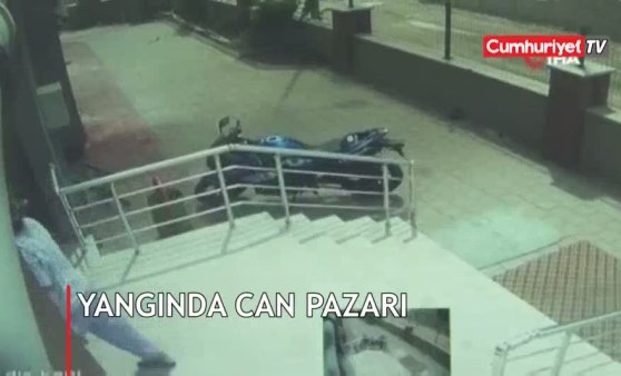 Yangında can pazarı! Böyle atladı