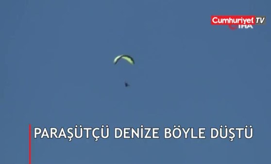 Denize böyle düştü! İpler dolanınca...