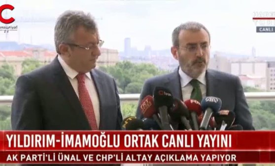 Yıldırım-İmamoğlu yayını için tarih belli oldu