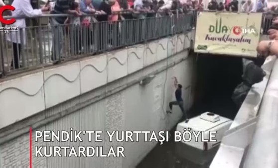 Yer: Pendik... Yurttaşlar canlarını böyle kurtardı