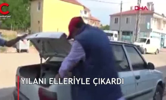 Otomobilin tamponundan çıkardı: Öptü, boynuna doladı