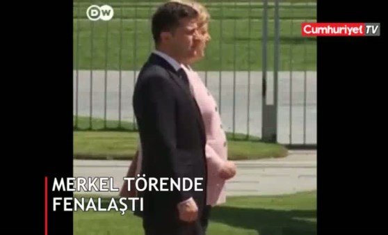 Merkel'den endişelendiren görüntü