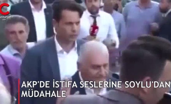 AKP önünde istifa sesleri... Soylu müdahale etti