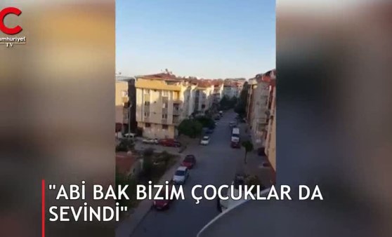 Sosyal medya onu konuşuyor: Abi bak bizim çocuklar da sevindi!