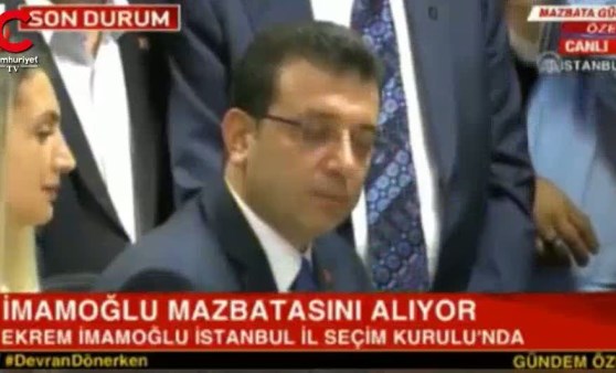 İmamoğlu mazbatasını aldı