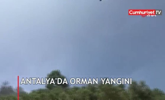 Akseki'de orman yangını