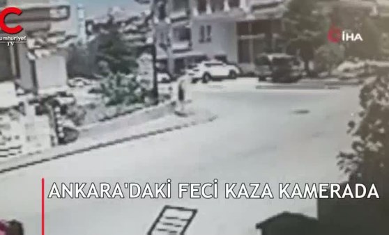 Ankara'daki feci kaza kameraya böyle yansıdı