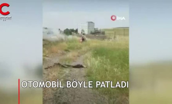 LPG'li araç bomba gibi böyle patladı