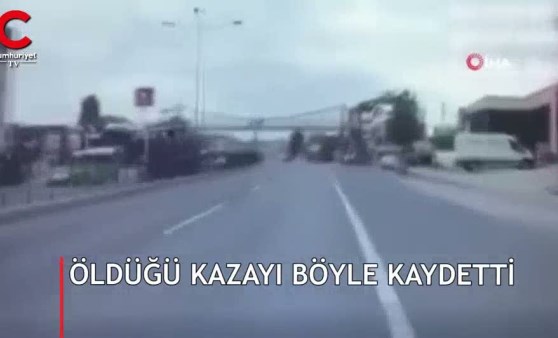 Motosiklet sürücüsü öldüğü kazayı böyle kaydetti