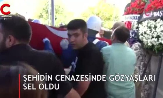 Şehidin cenazesinde gözyaşları sel oldu